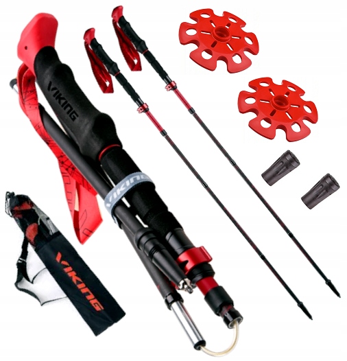 Skládací trekové hole Viking Spider Fs karbonové