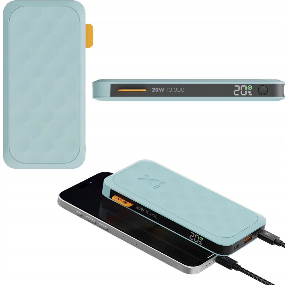 Powerbanka 10000 mAh rychlé nabíjení Pd Qc Scp Pps 22.5W, lehká, Xtorm