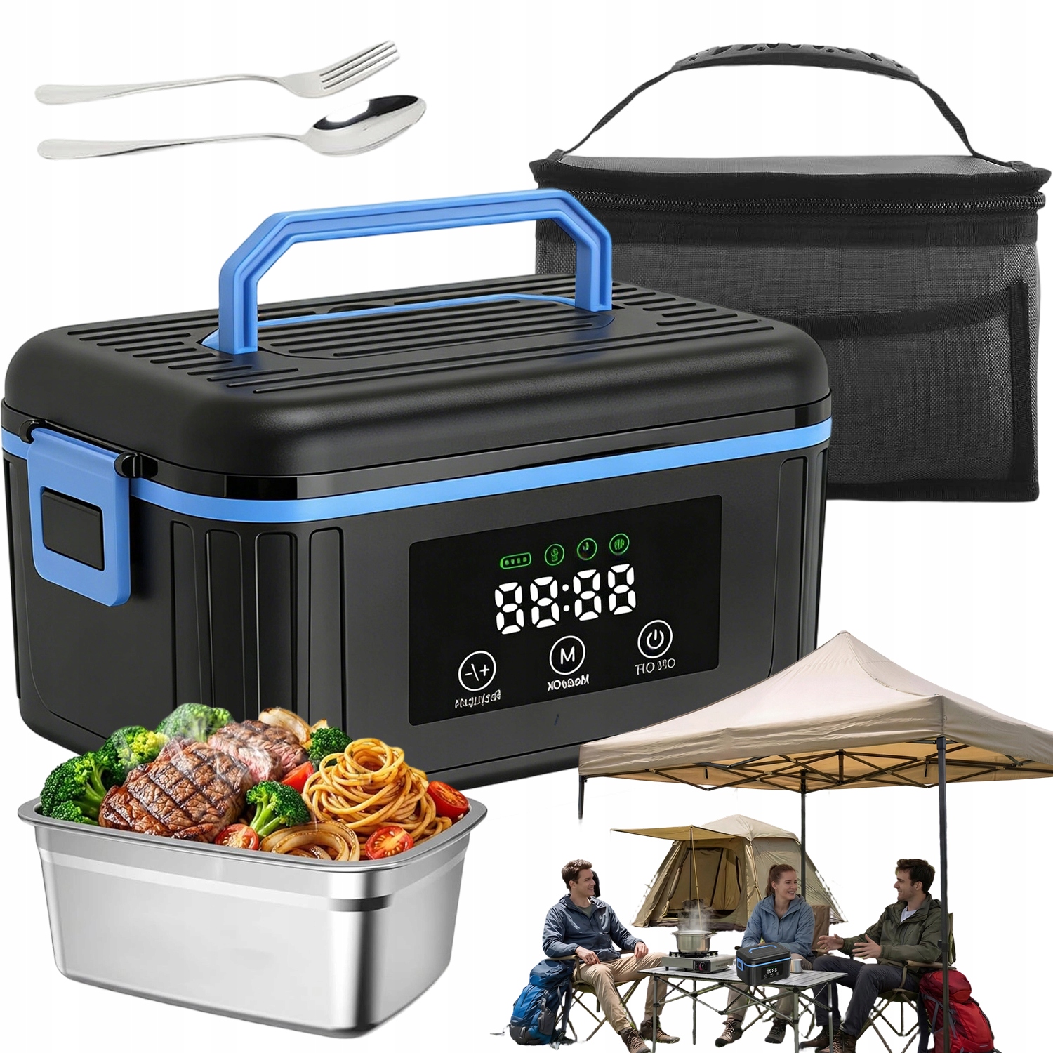 Ocelový Vyhřívaný Obědový Box S Funkcí Udržování Tepla Pro Kempování