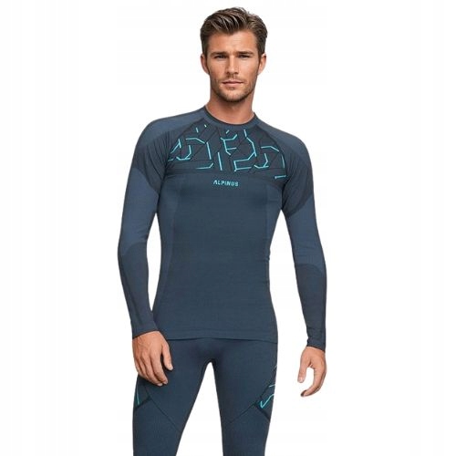 Bluza Termoaktywna Alpinus Męska Gausdal Niebieska W Góry XL