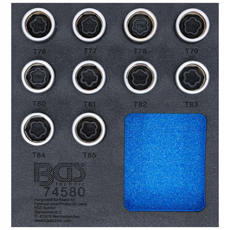 Vložka do zásuvky 1/6 sada nářadí pro zabezpečení kol pro Tesla, Bgs