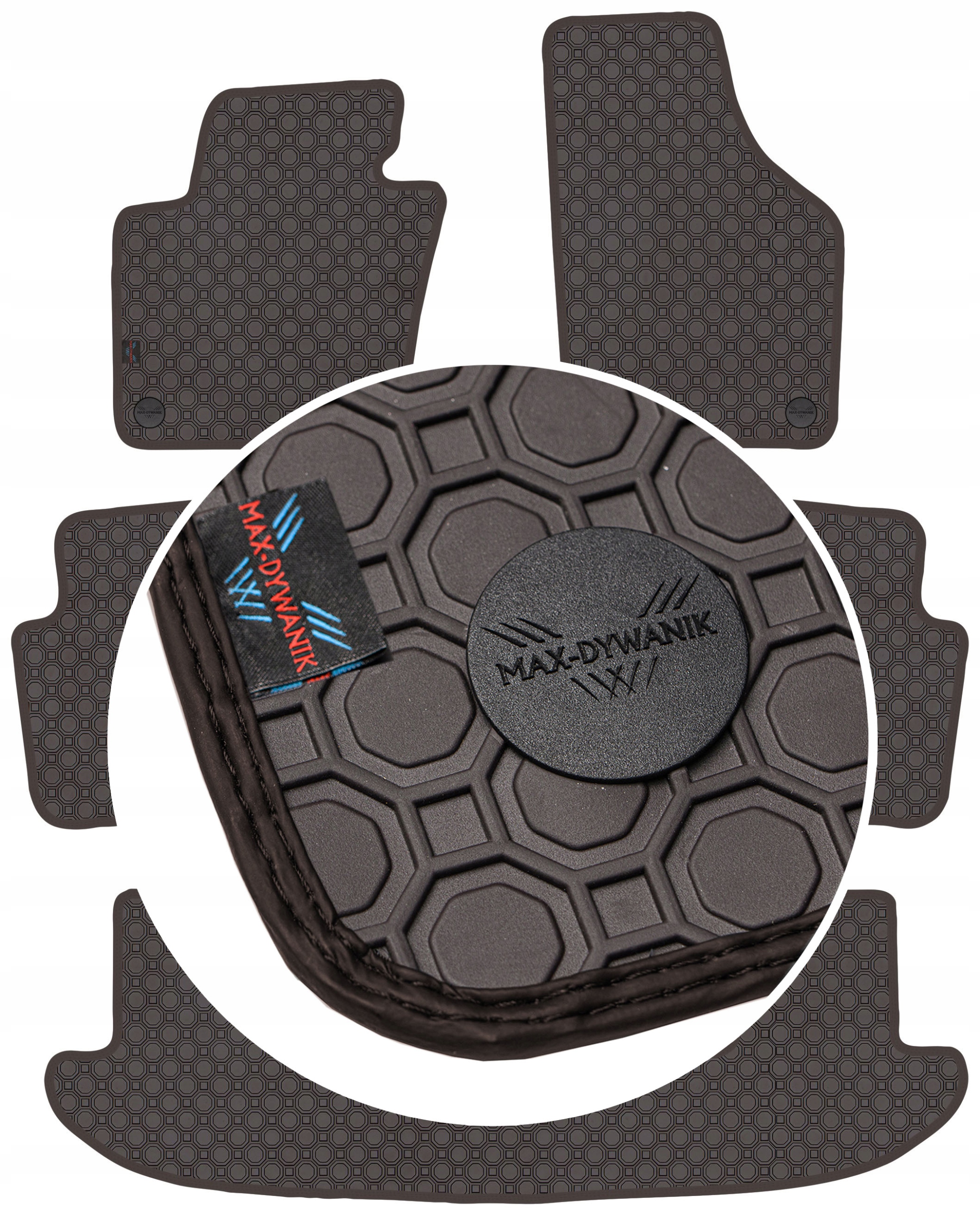 Vw Sharan II 7os 2010- Koberce Hnedé