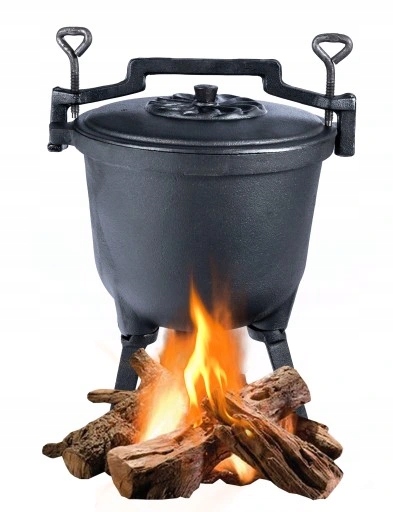 Żeliwny KOCIOŁEK Garnek MYŚLIWSKI węgierski PIECZONKI na Ognisko GRILL - 8L Stan opakowania oryginalne