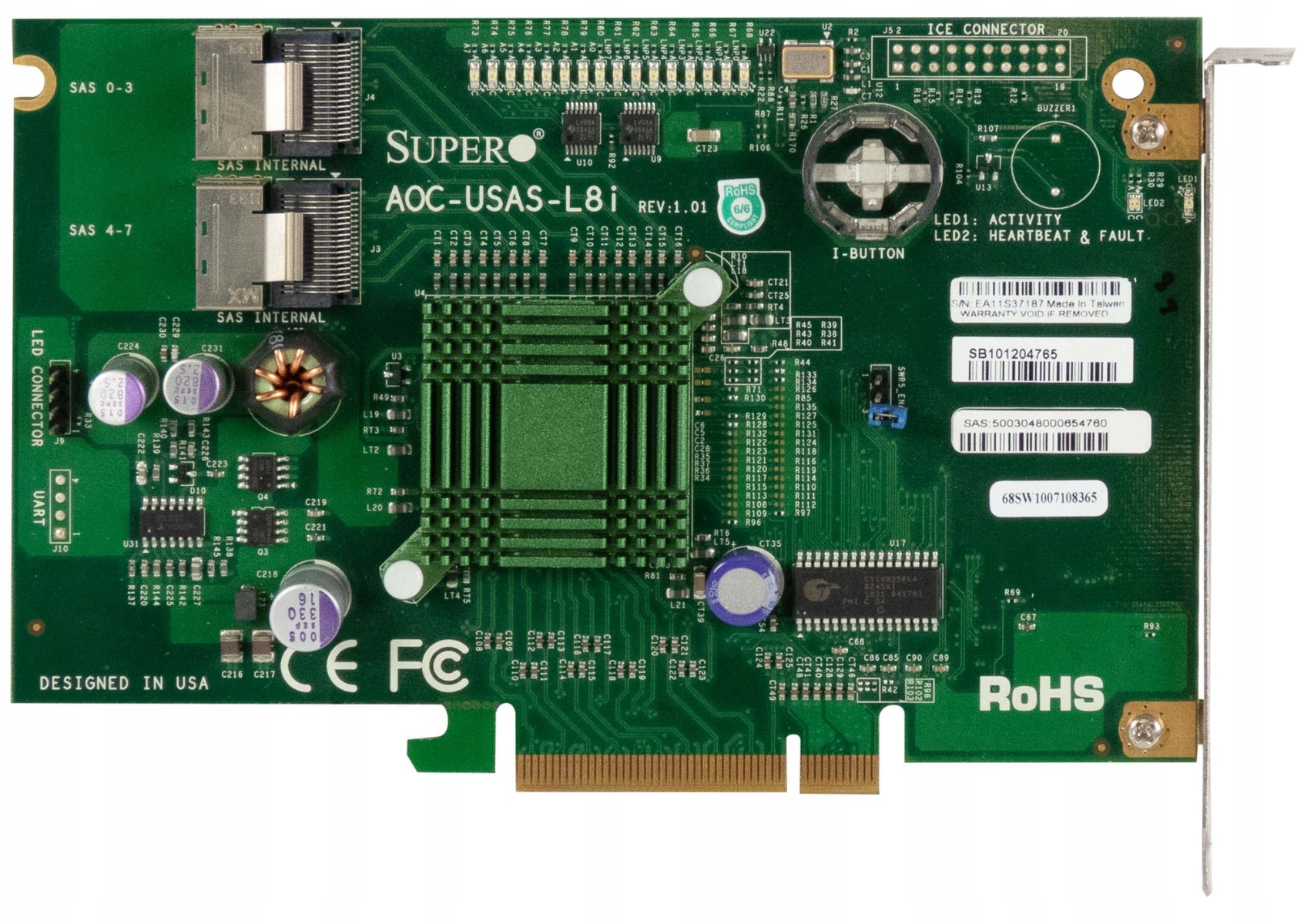 Supermicro AOC-USAS-L8i 8-PORT Sas 3Gbps PCIe x8