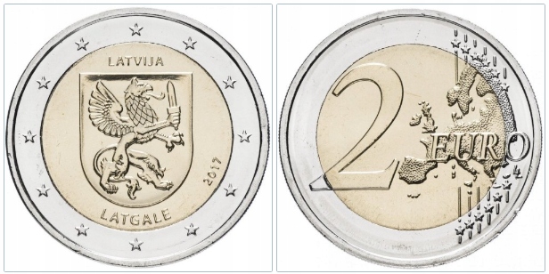 Łotwa 2017 2€.#191.Region - Łatgala......3149