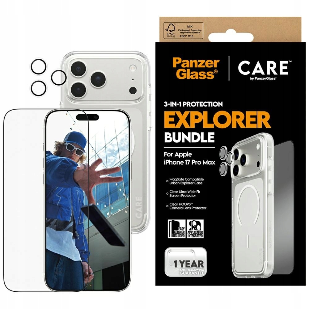 Sada Ochranných Pomůcek Pro Panzerglass Flagship Explorer 3V1 Pro Iphone 17 Pro
