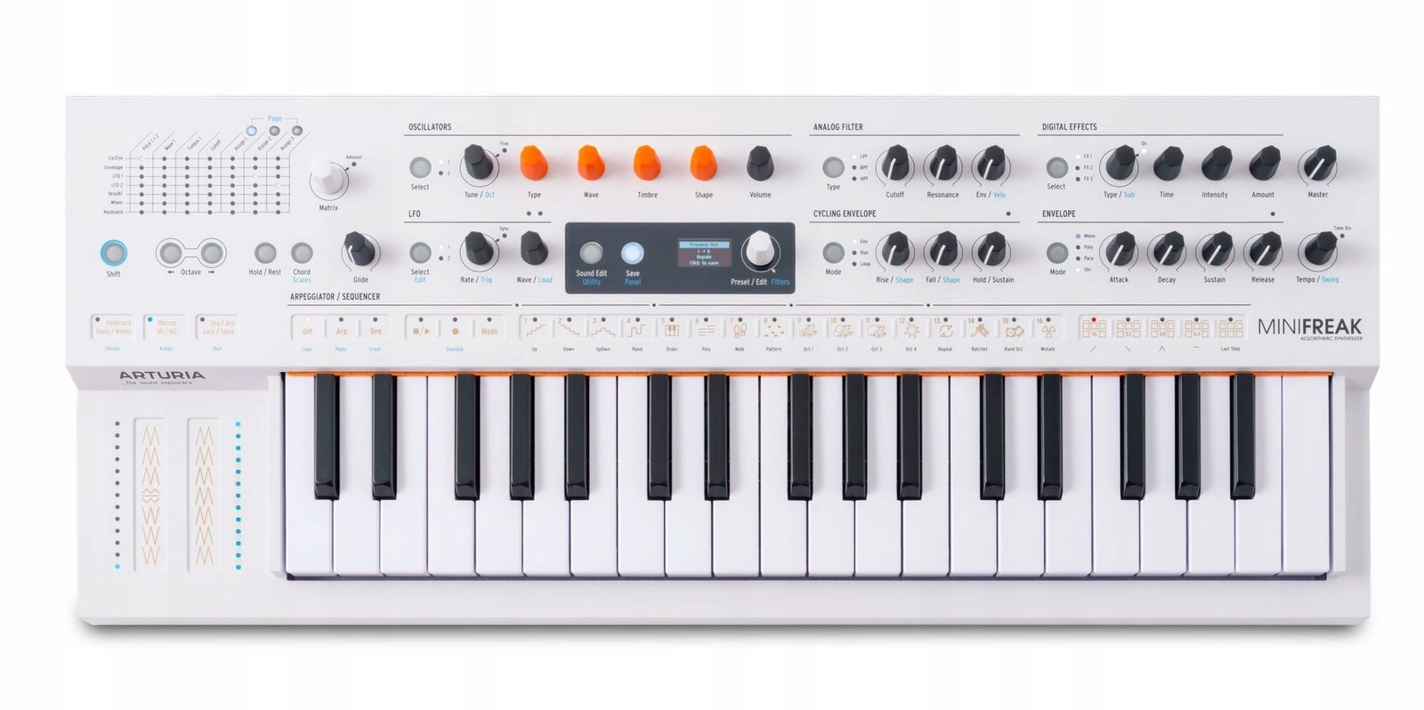 Hybridní polyfonní syntezátor Arturia MiniFreak Vocoder Edition
