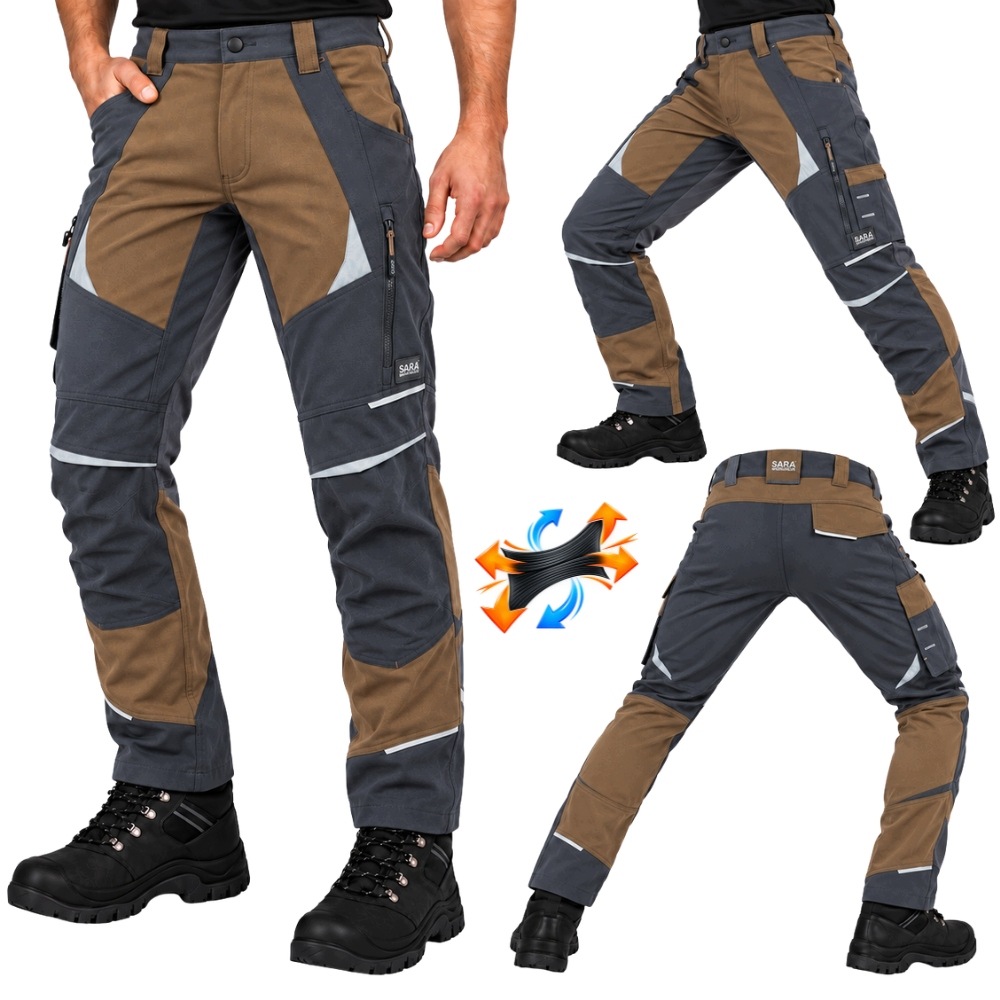 Ultra lehké Elastické strečové pracovní kalhoty Spandex Bozp Roztažitelné 56