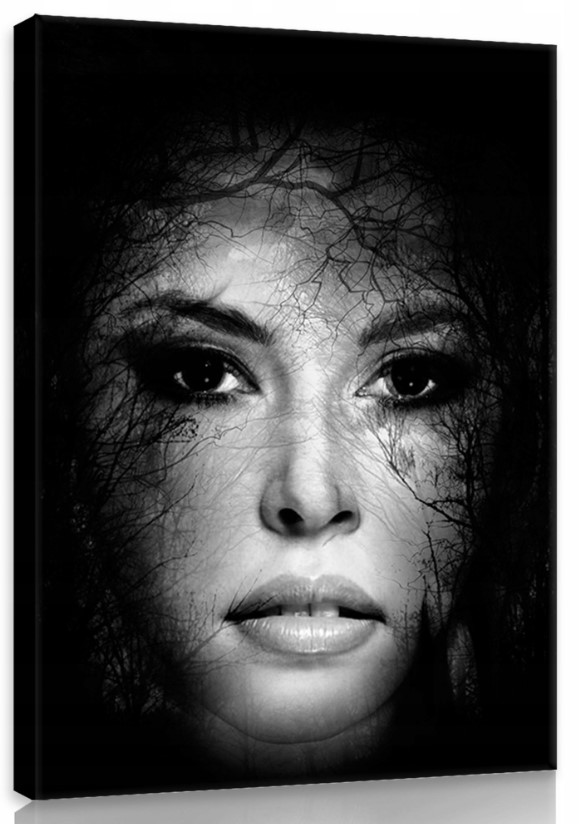 Obraz 75x100 Žena a kořeny – melancholický portrét do ložnice