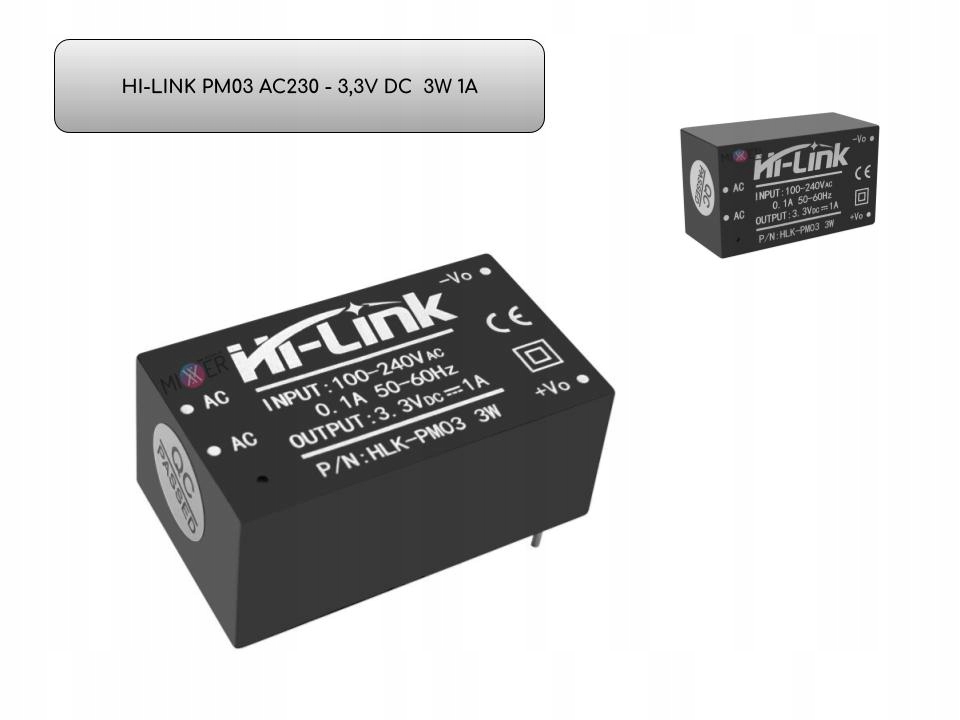 Przetwornica HI-Link HLK-PM03 AC230V-3,3V DC 3W 1A
