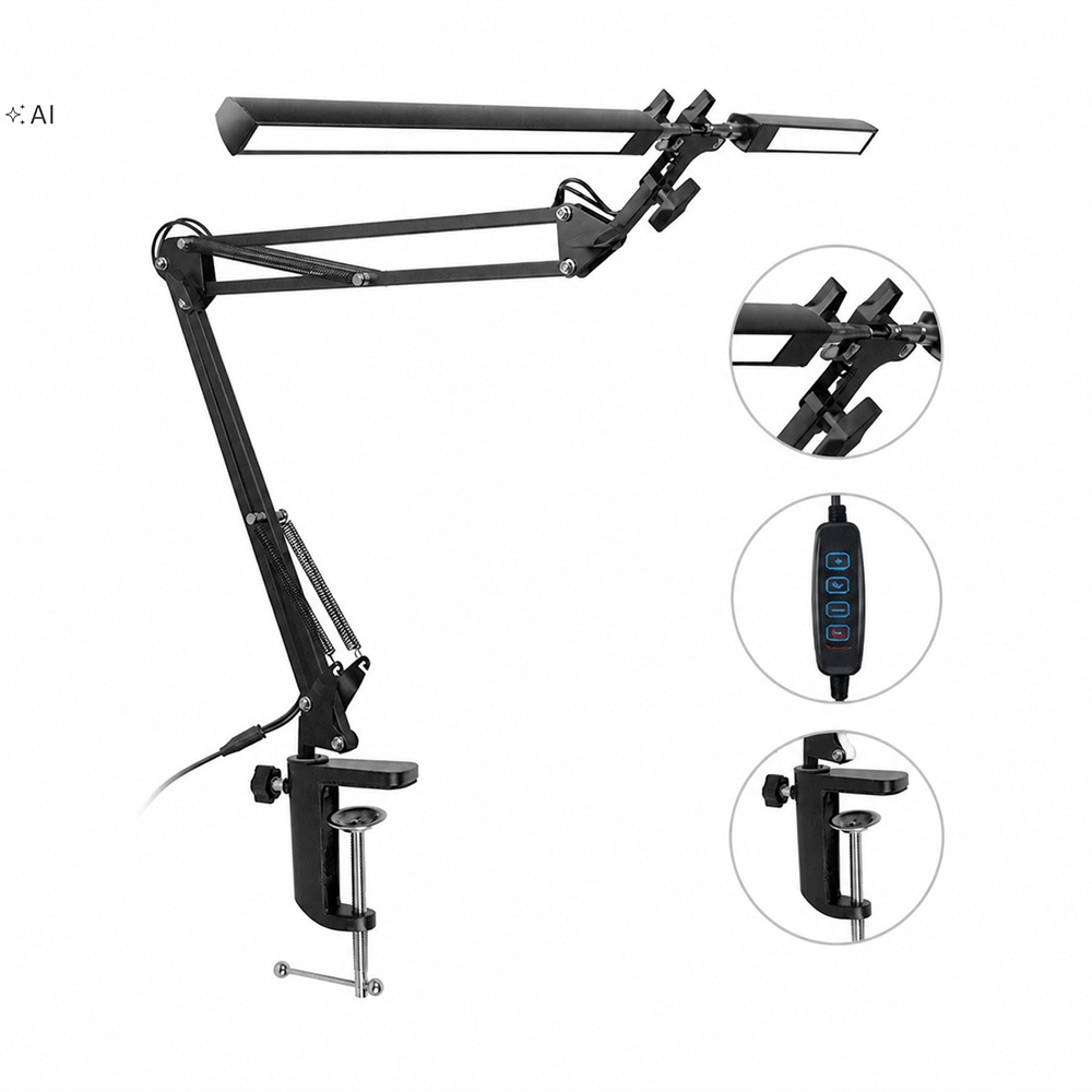 Led Stolní Lampa Na Školní Stůl Kreslicí Lampa Do Kanceláře Stojící 2v1