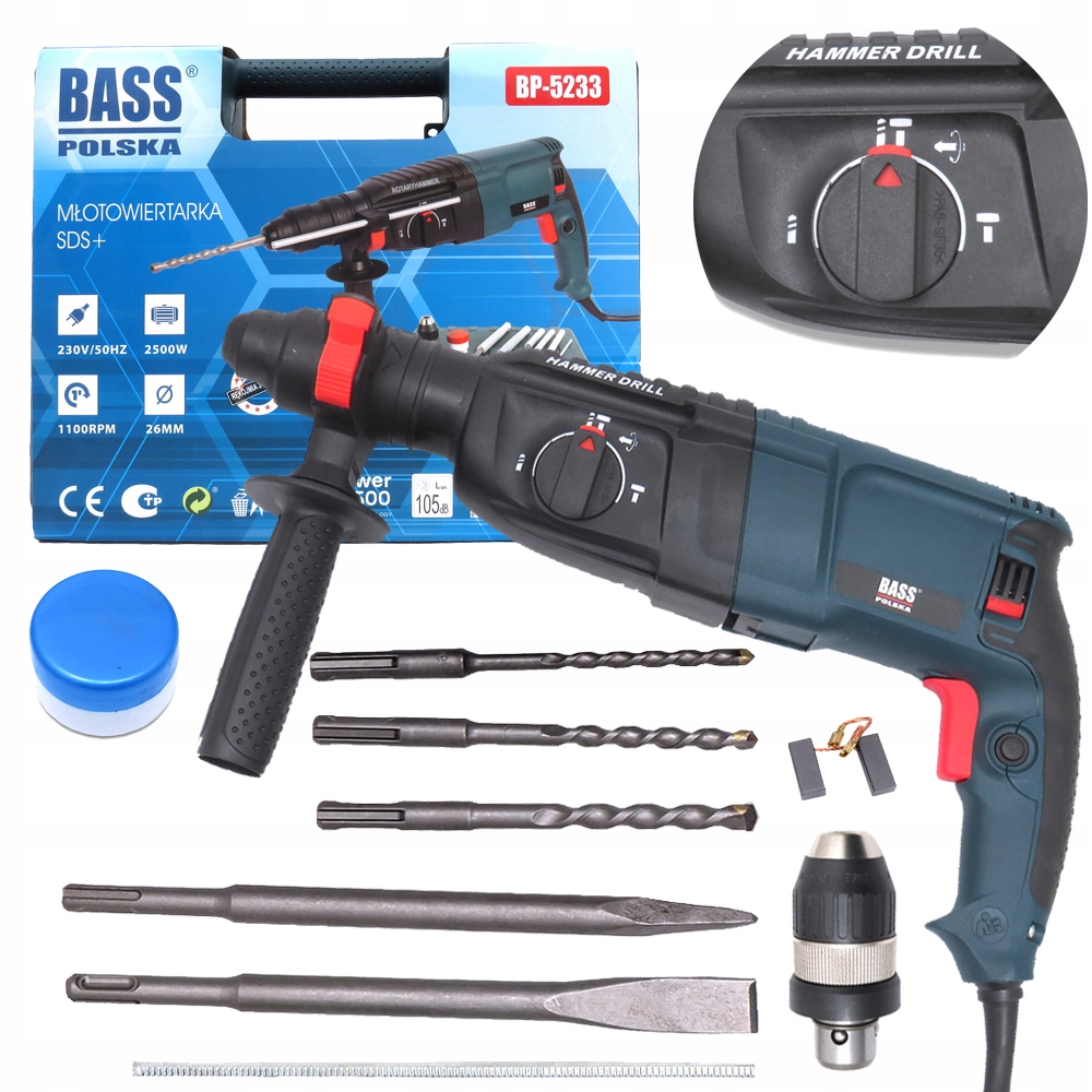 MŁOTOWIERTARKA WIERTARKA MŁOT UDAROWY SDS+ 2500W