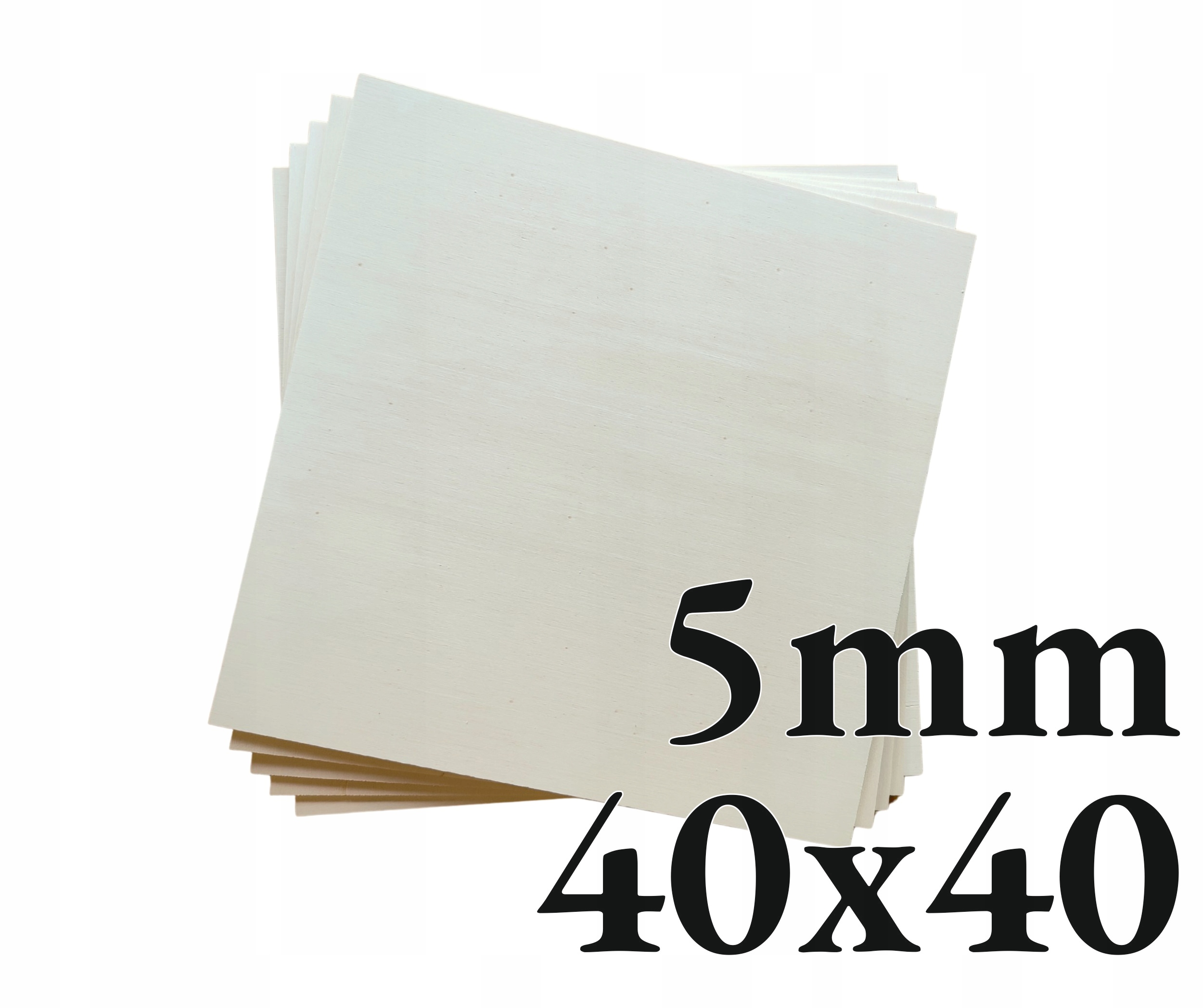 6 x Topolová překližka – Topol – 5 mm – 40 cm x 40 cm – Onlywood