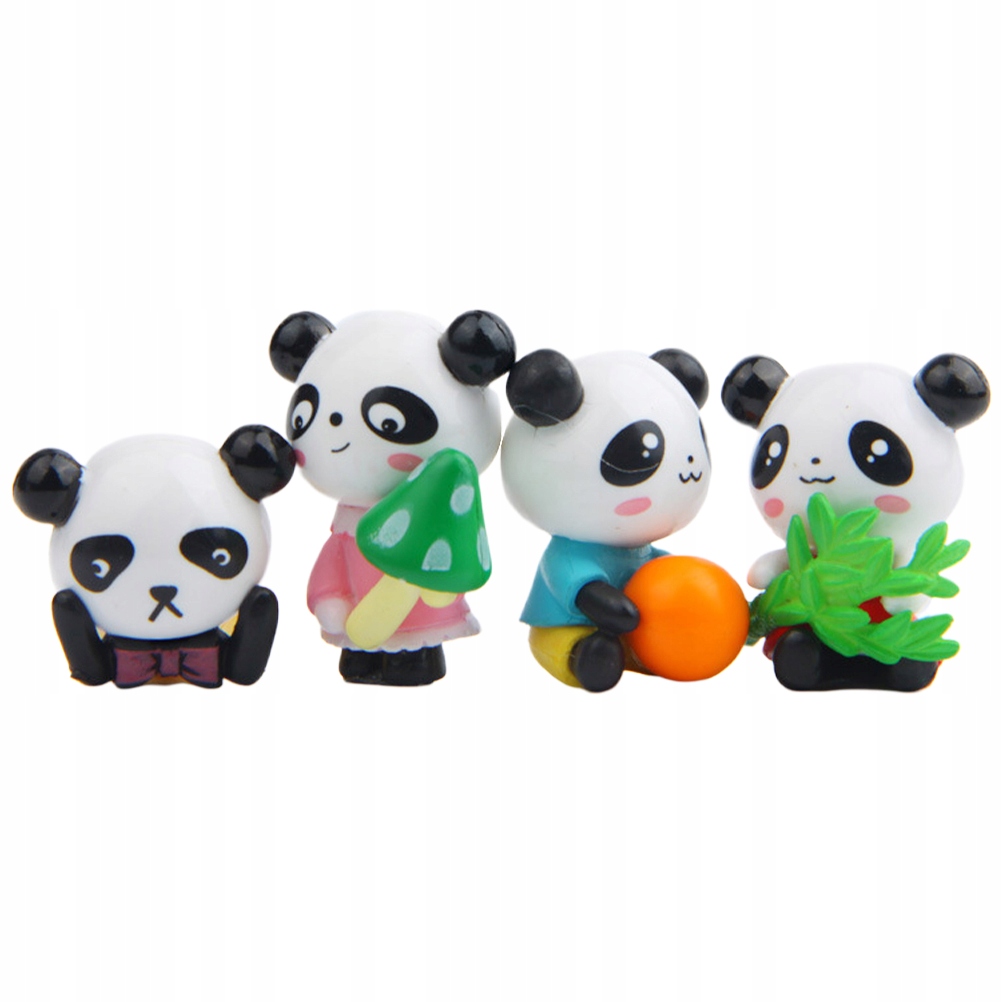 Mini Panda Model Rzeźba Zabawka Grzybowa 4 szt 14340846526