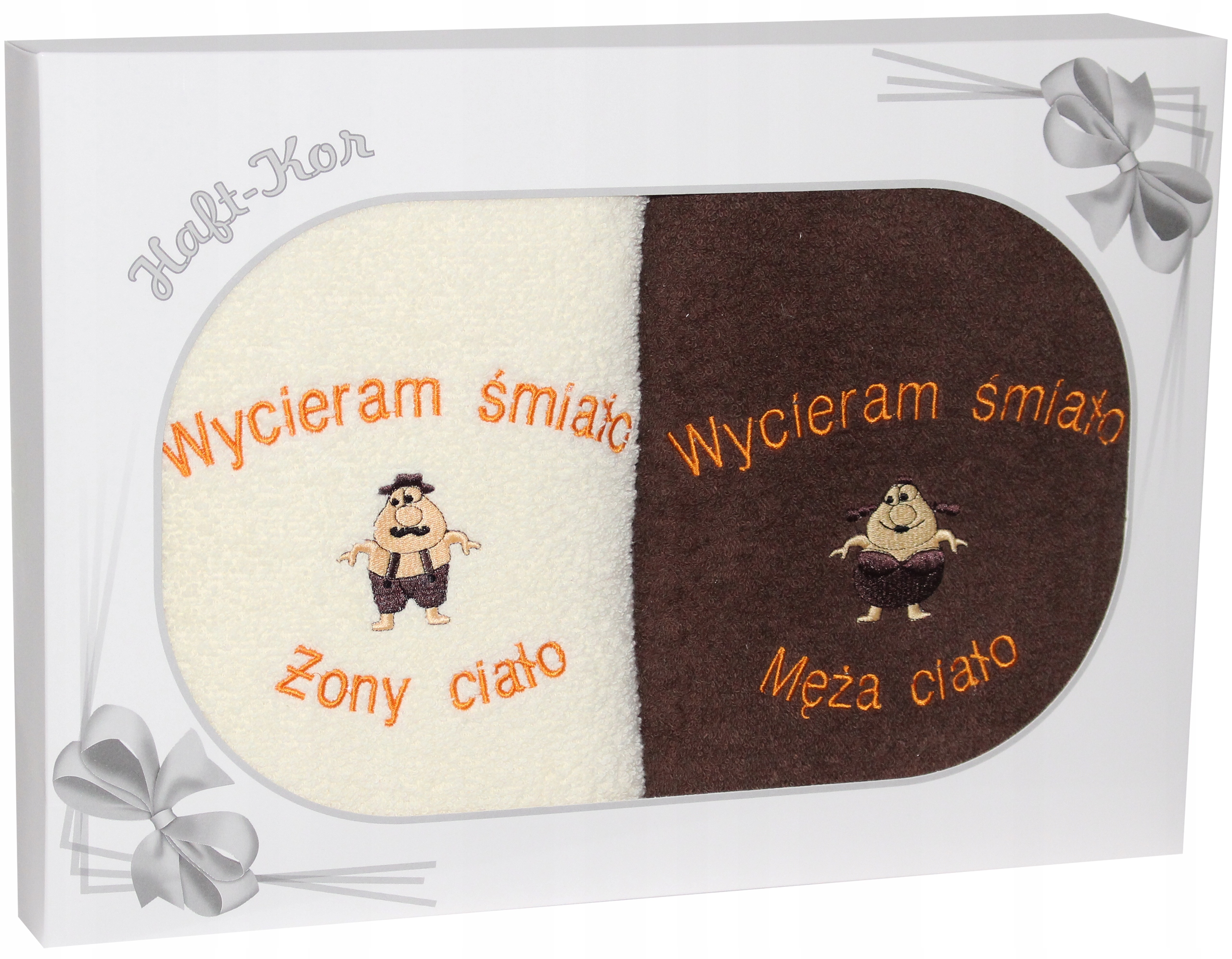 

Komplet Ręczników Żona Mąż Na Ślub Haft