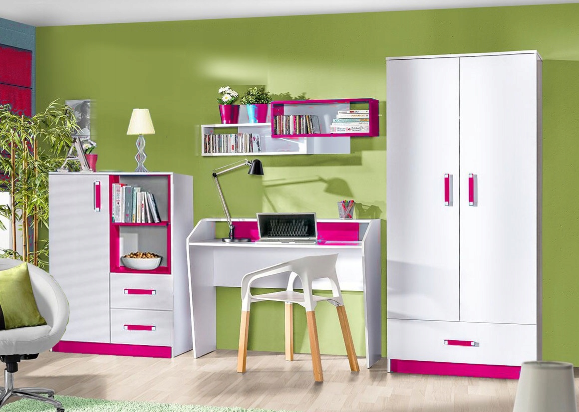 meblościanka zestaw biurko szafa komoda Trafiko 6