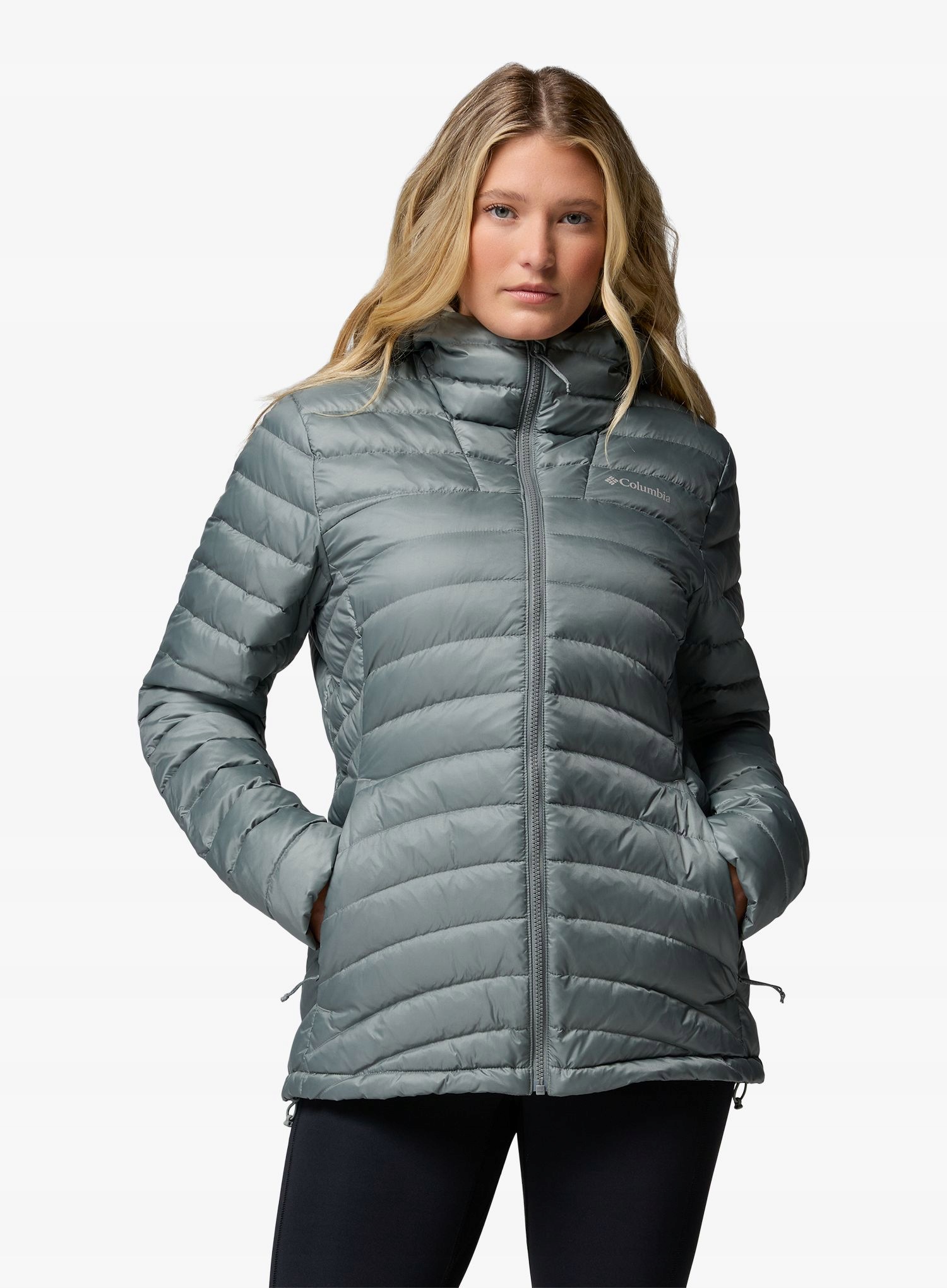 Dámská péřová bunda Columbia Corelite Down Hooded Jacket sedona sage M