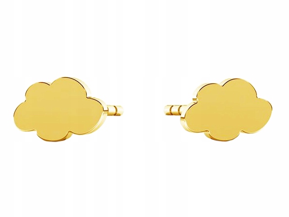 

Srebrne Pozłacane kolczyki Chmurki clouds chmury