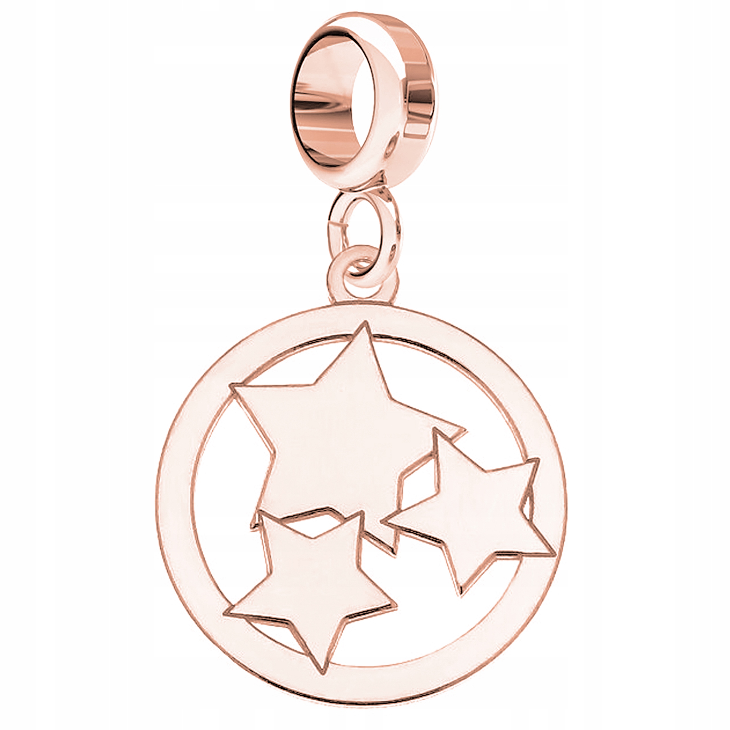 Charms Pozlacené hvězdičky v kole Kolečko Vesmír Hvězdy Stříbro 925