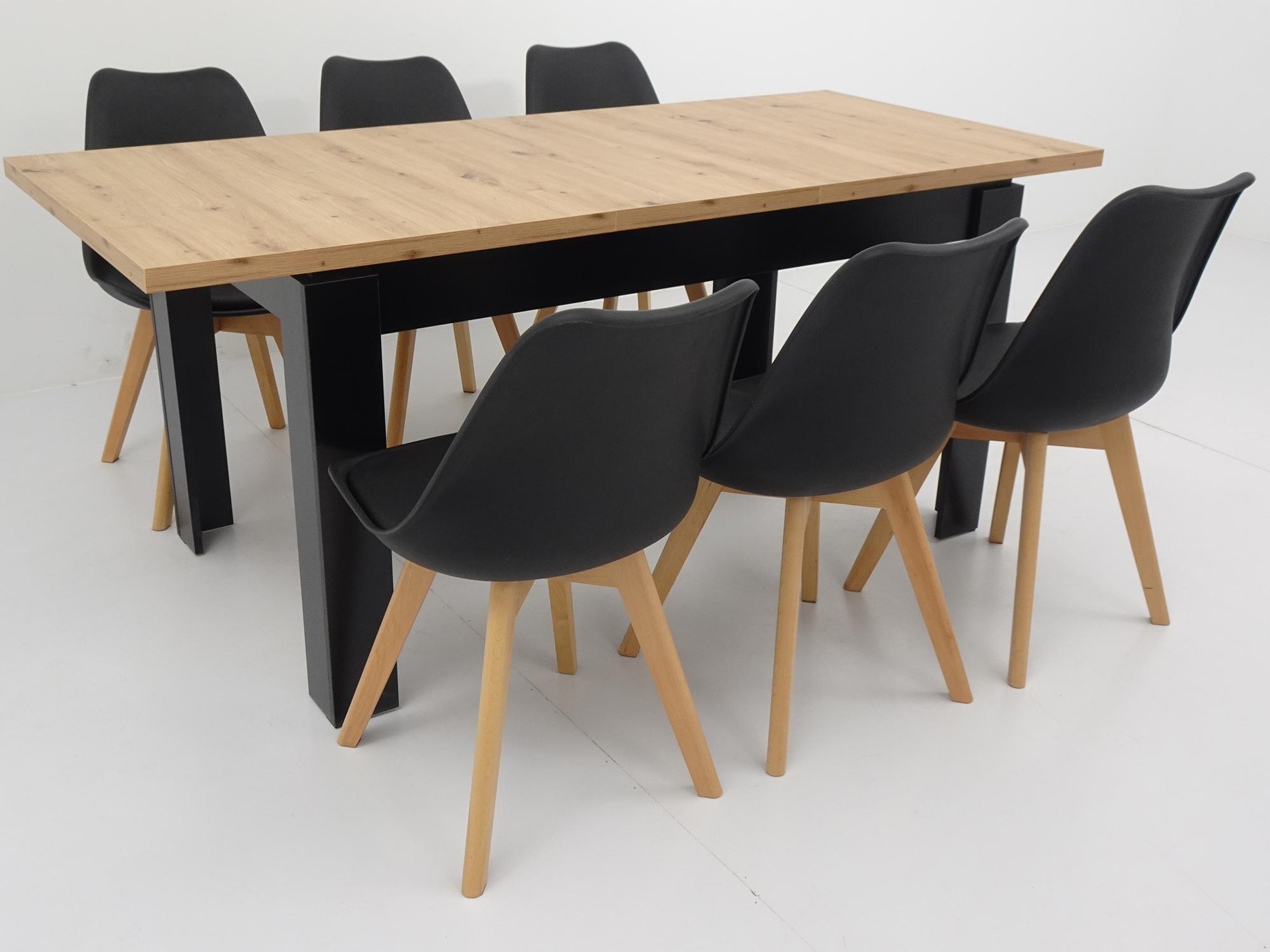 Nowoczesny ROZKŁADANY stół 80x140 6 krzeseł SALON Marka Grande Meble