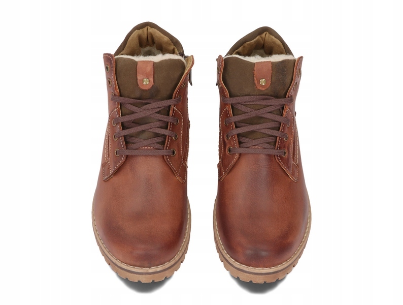 TRZEWIKI MĘSKIE BUTY OCIEPLANE SKÓRA 885 RUDY 43 Oryginalne opakowanie producenta pudełko