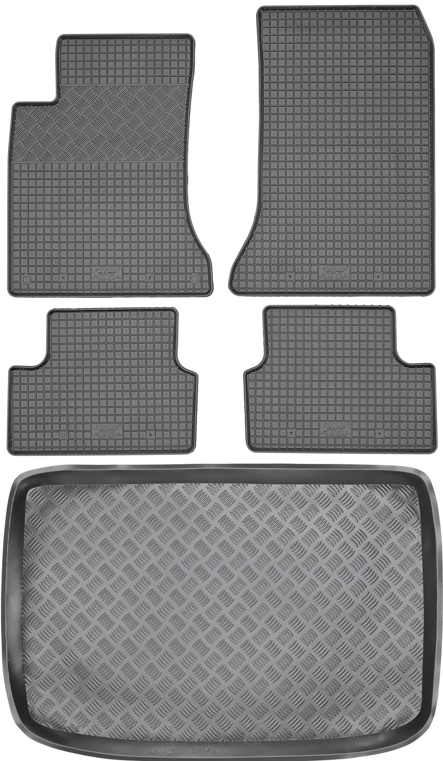 Mercedes A-Klasa W176 Hb 2012- Sada Gumové rohože rohož