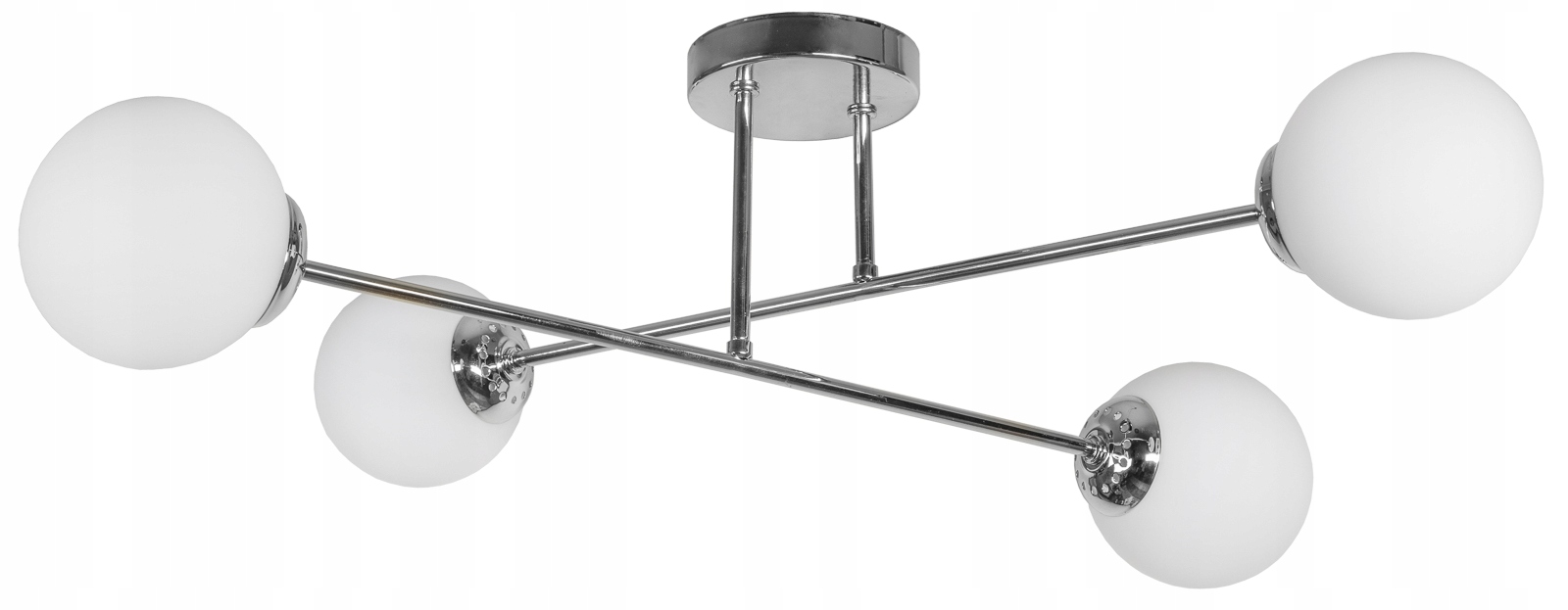 

Lampa Wisząca Sufitowa Żyrandol Chrom Kule Led