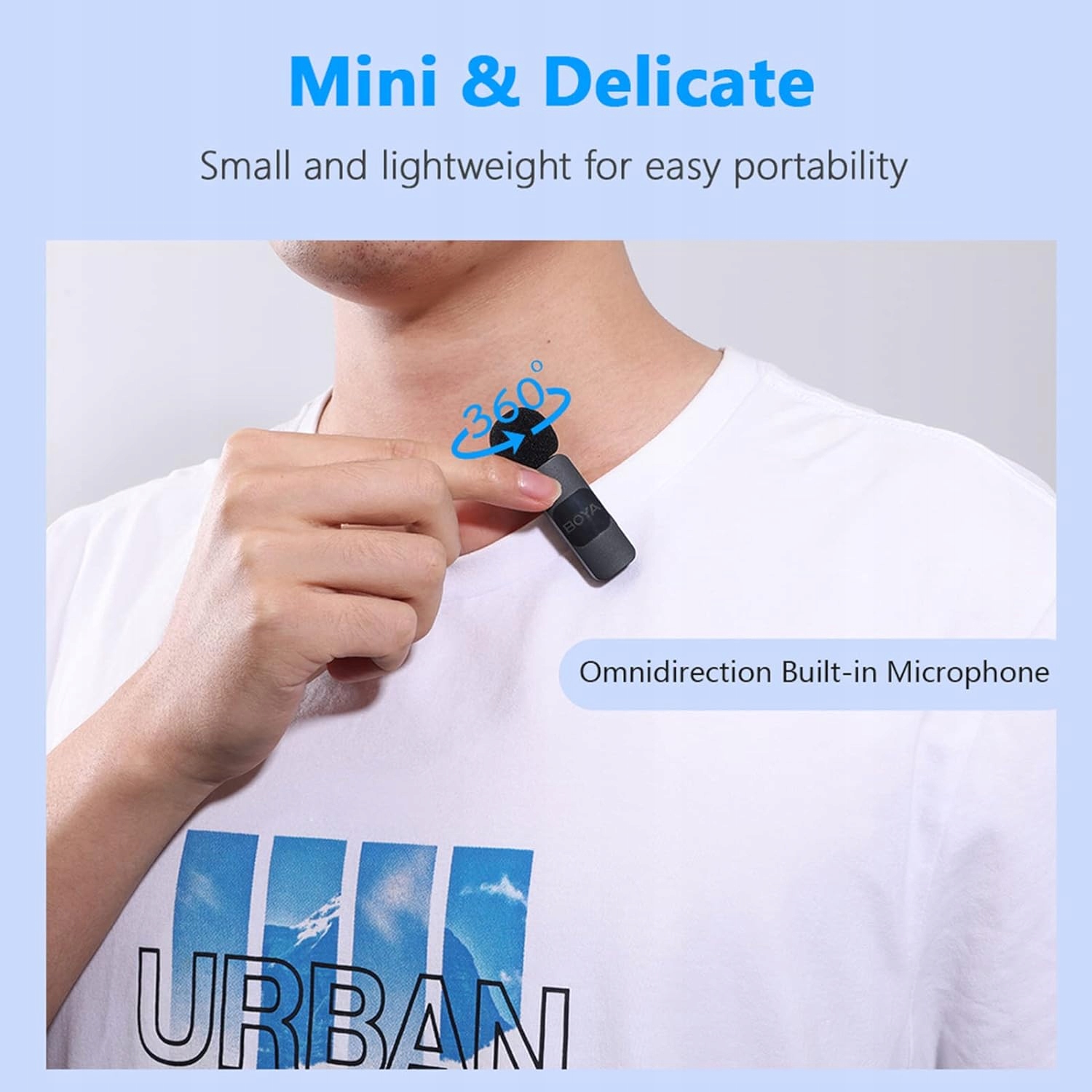 BOYA Bezprzewodowy mikrofon krawatowy do smartfona z systemem Android USB C Stan opakowania oryginalne