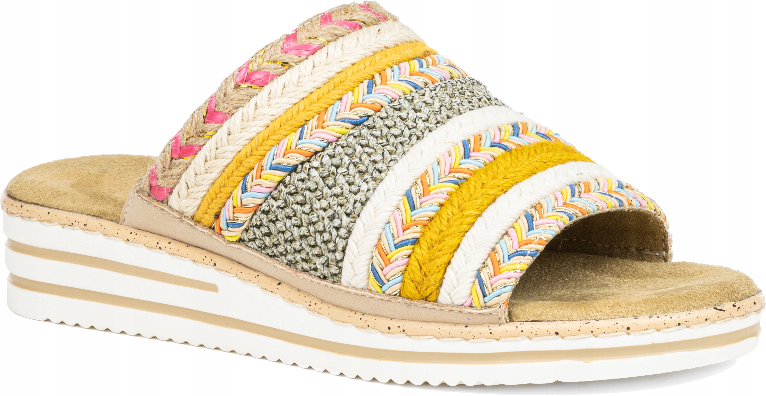 Nazouváky pletené boho barevné, širší, pohodlné Wojtyłko 37