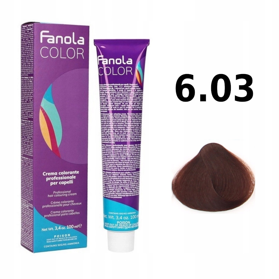 FANOLA CREMA COLORE 100ml farba do włosów nr 6.03