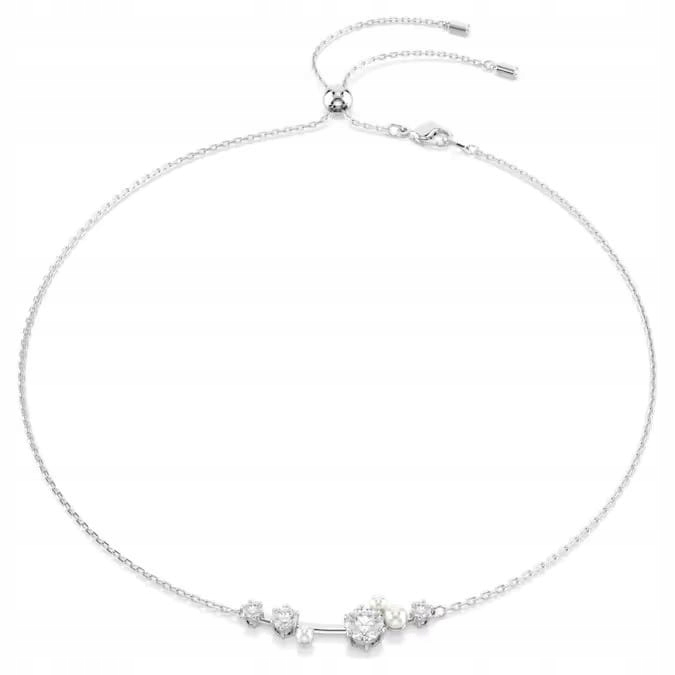 Náhrdelník Swarovski Constella křišťálové perly ocel rhodiovaná, nastavitelná