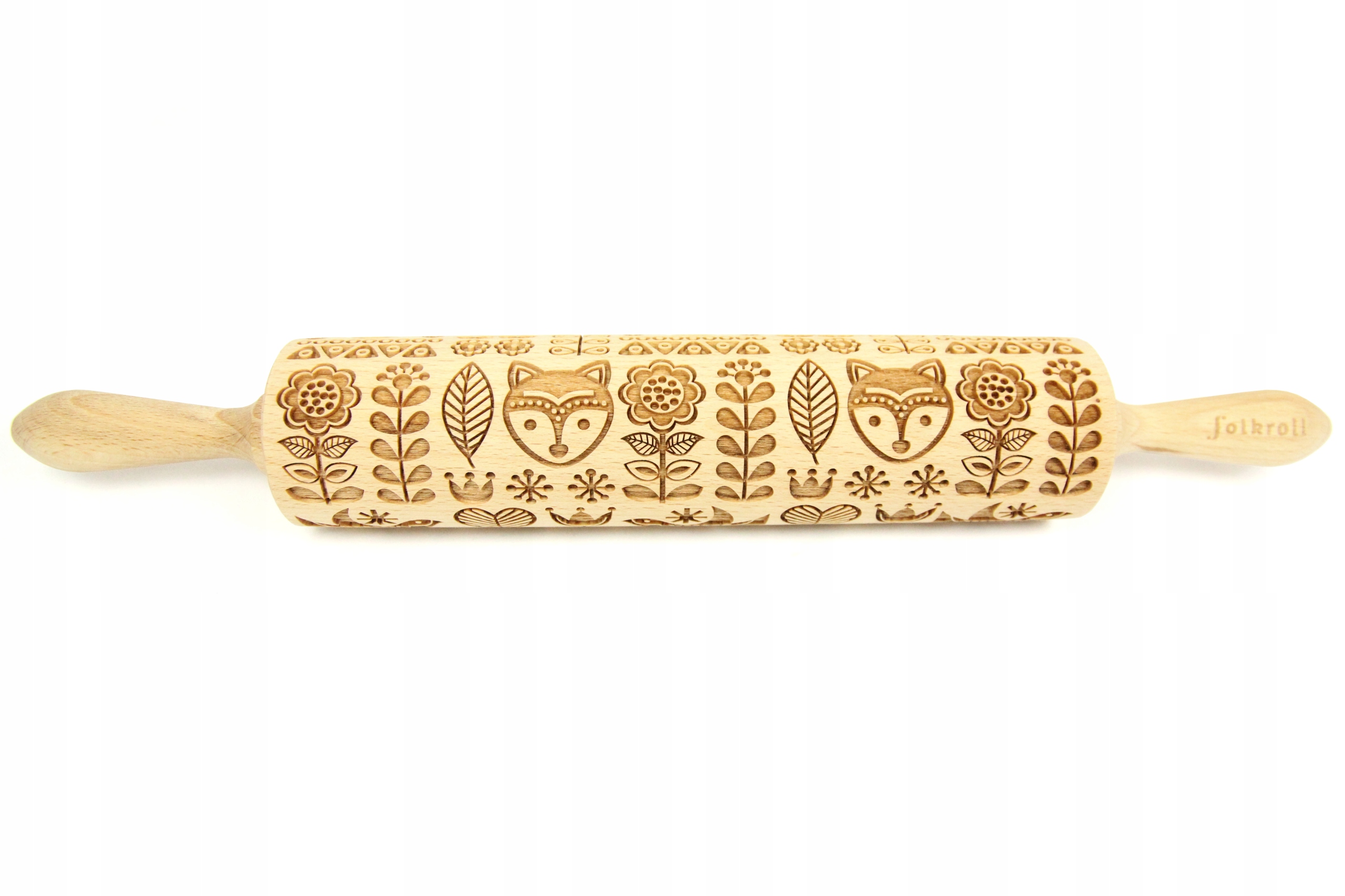 Wałek grawerowany wzór FOLK FIŃSKI, duży