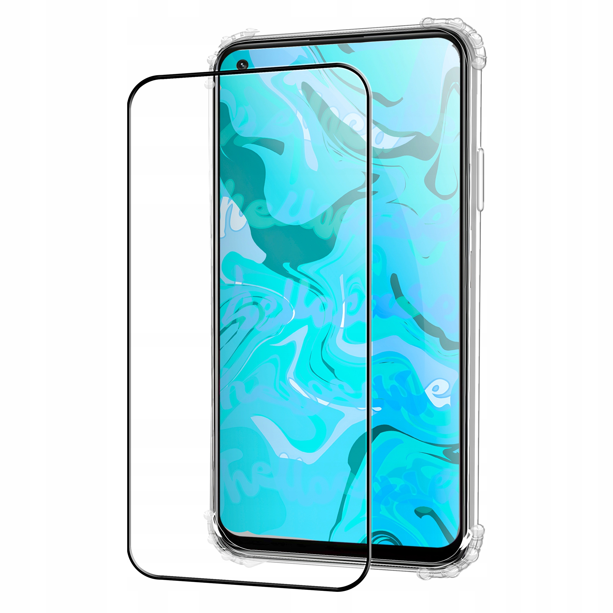 ETUI PANCERNE DO REALME 8 / 8 PRO | CASE SILIKON GUMOWE SLIM SHOCK + SZKŁO Typ plecki