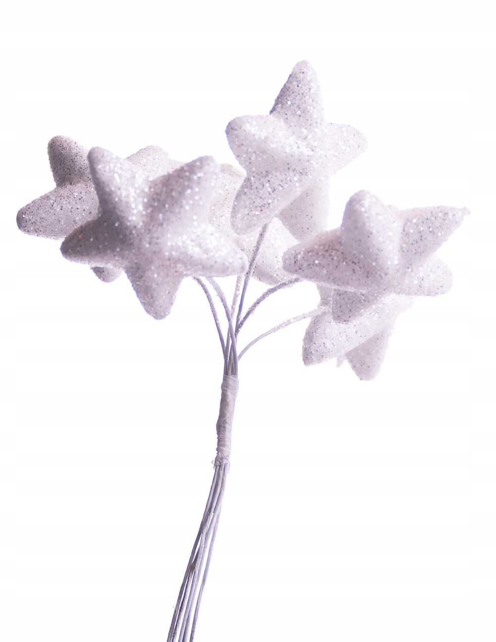 

Gwiazdki białe na piku 6 sztuk do dekoracji