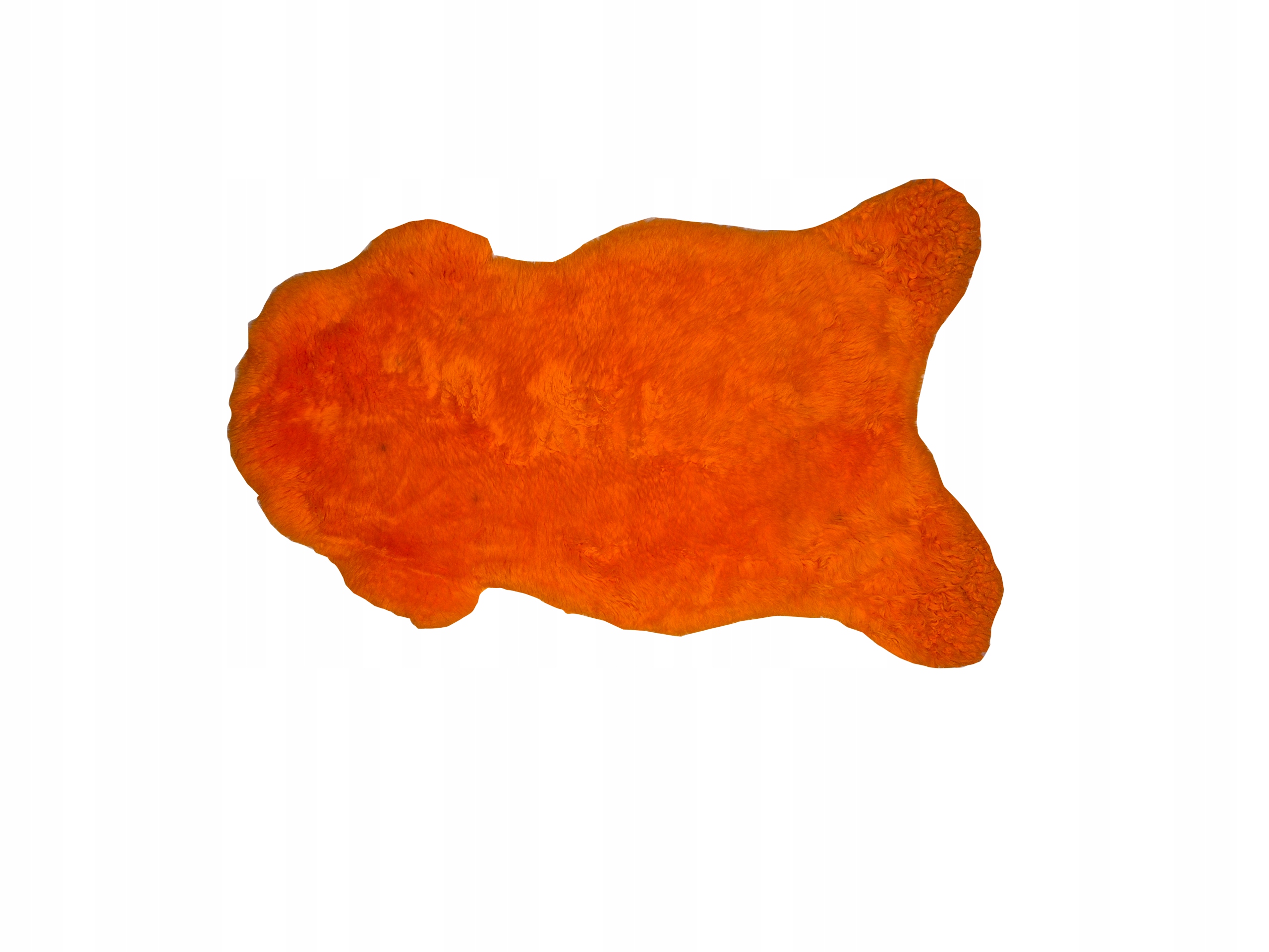 Oranžová prírodná ovčia koža – dekoratívny koberec z vlny 105 cm