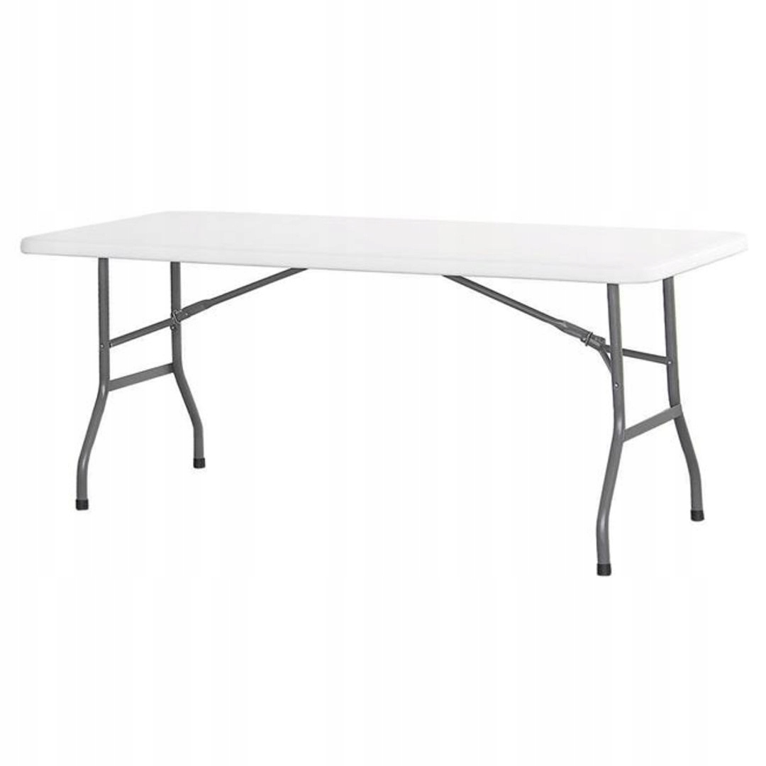 Skládací cateringový stůl bílý 180x74cm do 150kg Hendi 810897