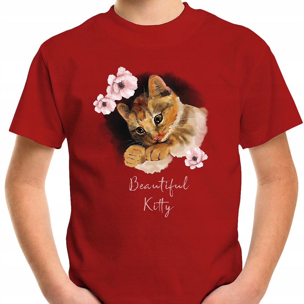 T-SHIRT KOSZULKA DLA DZIECKA KOTY KOTKI 140 SUPER JAKOŚĆ