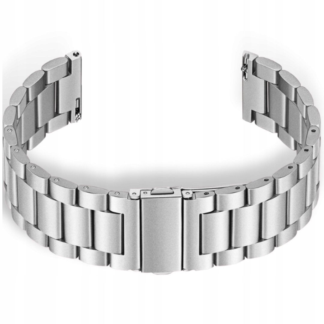 PASEK BRANSOLETA DO ZEGARKA SMARTWATCHA 20mm UNIWERSALNA SREBRNA +TELESKOPY Marka inny