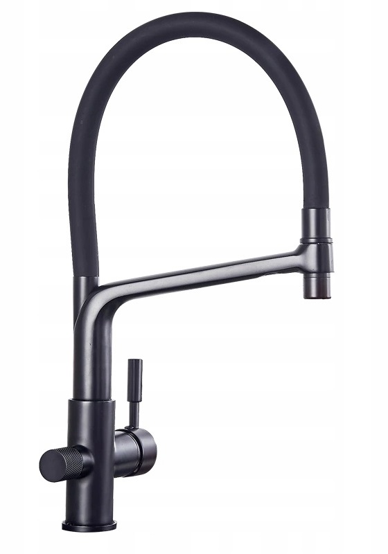 Kuchyňská baterie Černá třícestná pro filtr