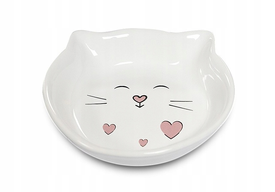

Miska ceramiczna dla kota biały kot 14x14x3 Y2750