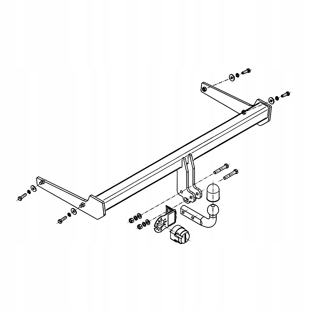 Hak holowniczy do Volkswagen Passat B7 3C/36 Kombi 10-14 MODUŁ 13 PIN Nowy Producent Steinhof