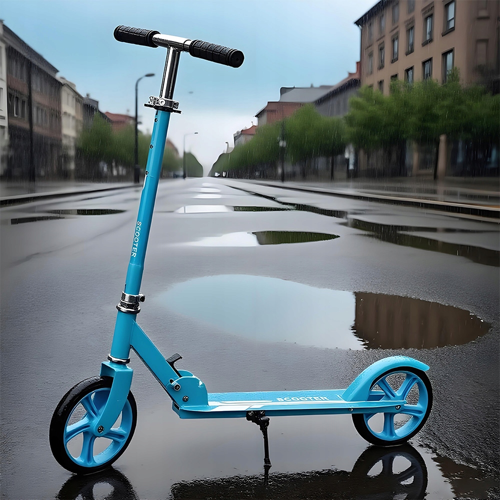 Hulajnoga Miejska Składana Niebieska Hulajnoga zabawna Hulajnoga kopana