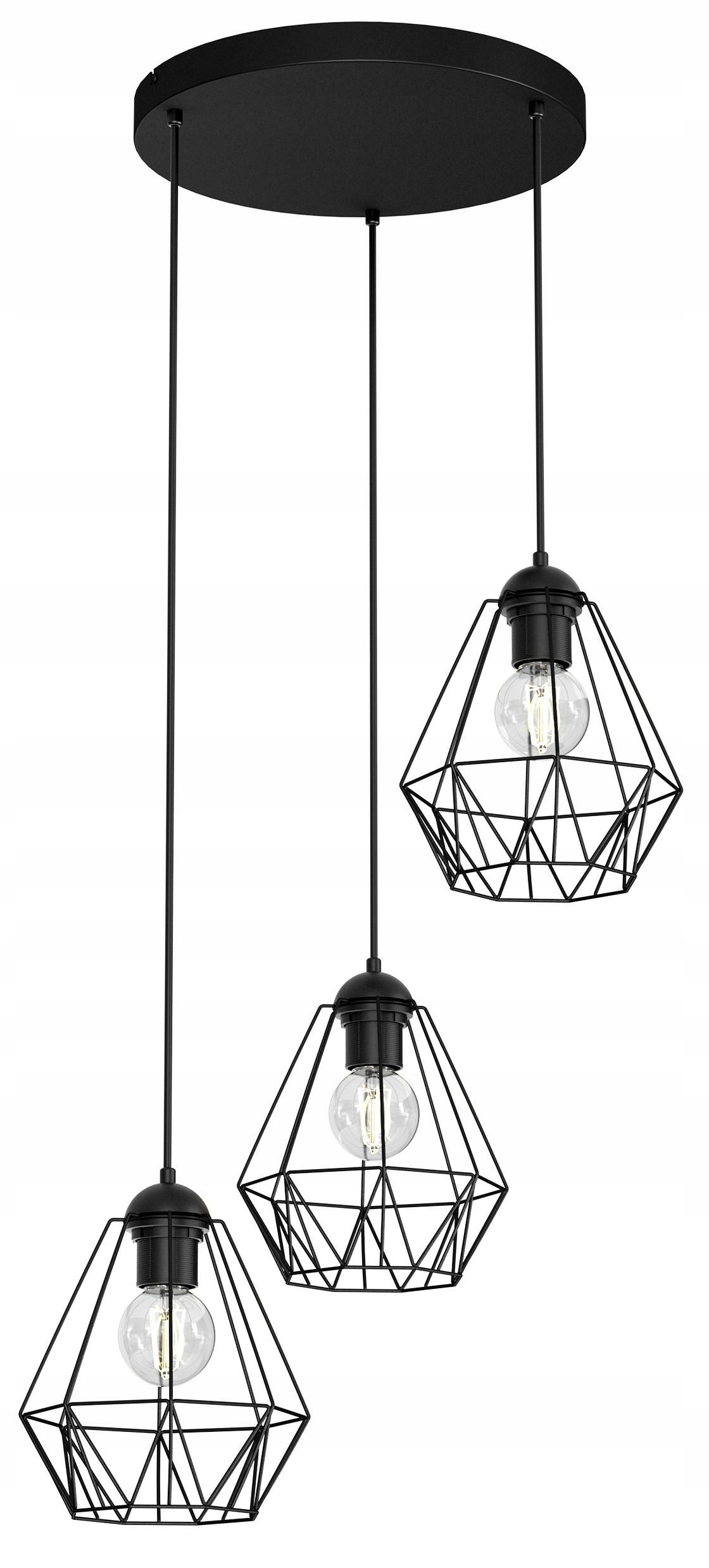 Závesná lampa Bergen čierna kovová, elegantná, vhodná do loftového dizajnu