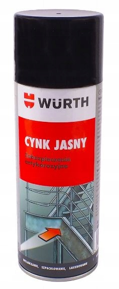 Wurth Cynk Spray cynkowy jasny podkład od Ss