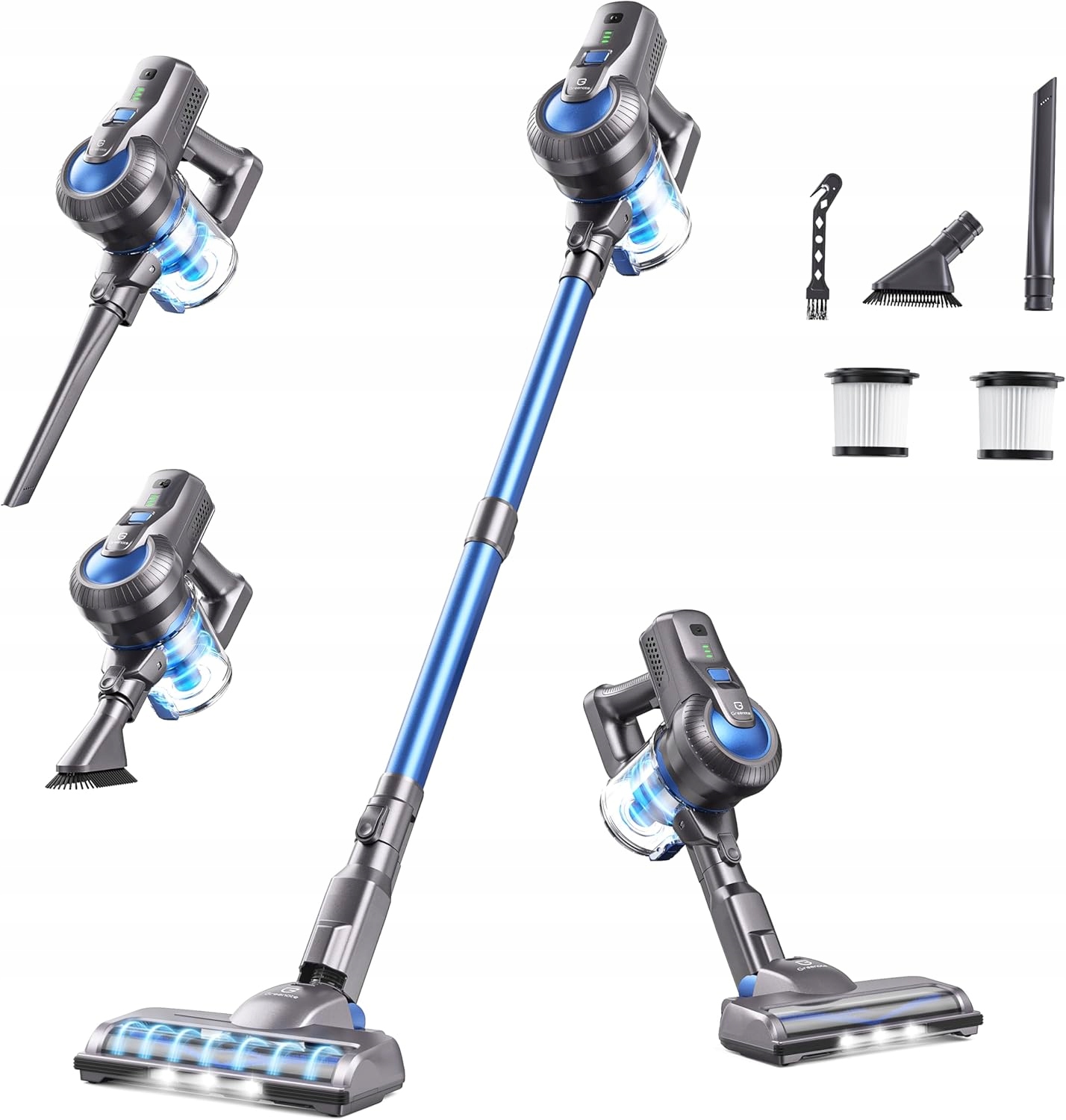 Vysavač Lehký Vertikální 23000 Pa 6 V 1 Led Filtr Hepa