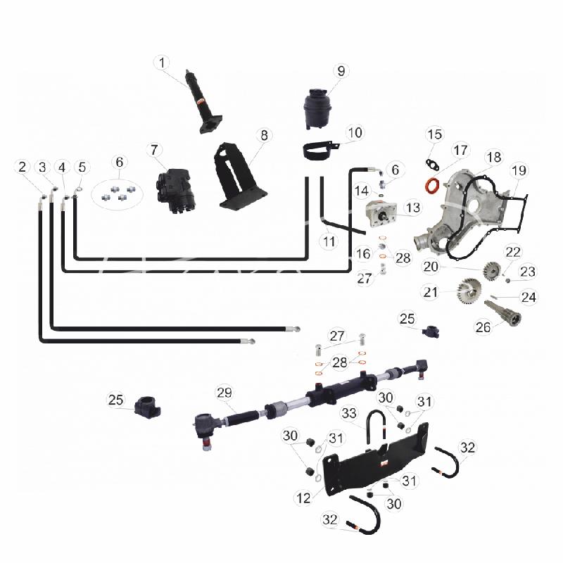 HAN00701 - ПІДТРИМКА URSUS C - 360 КРУГОВА ВІСЬ НА РАСПРЕДВАЛ.