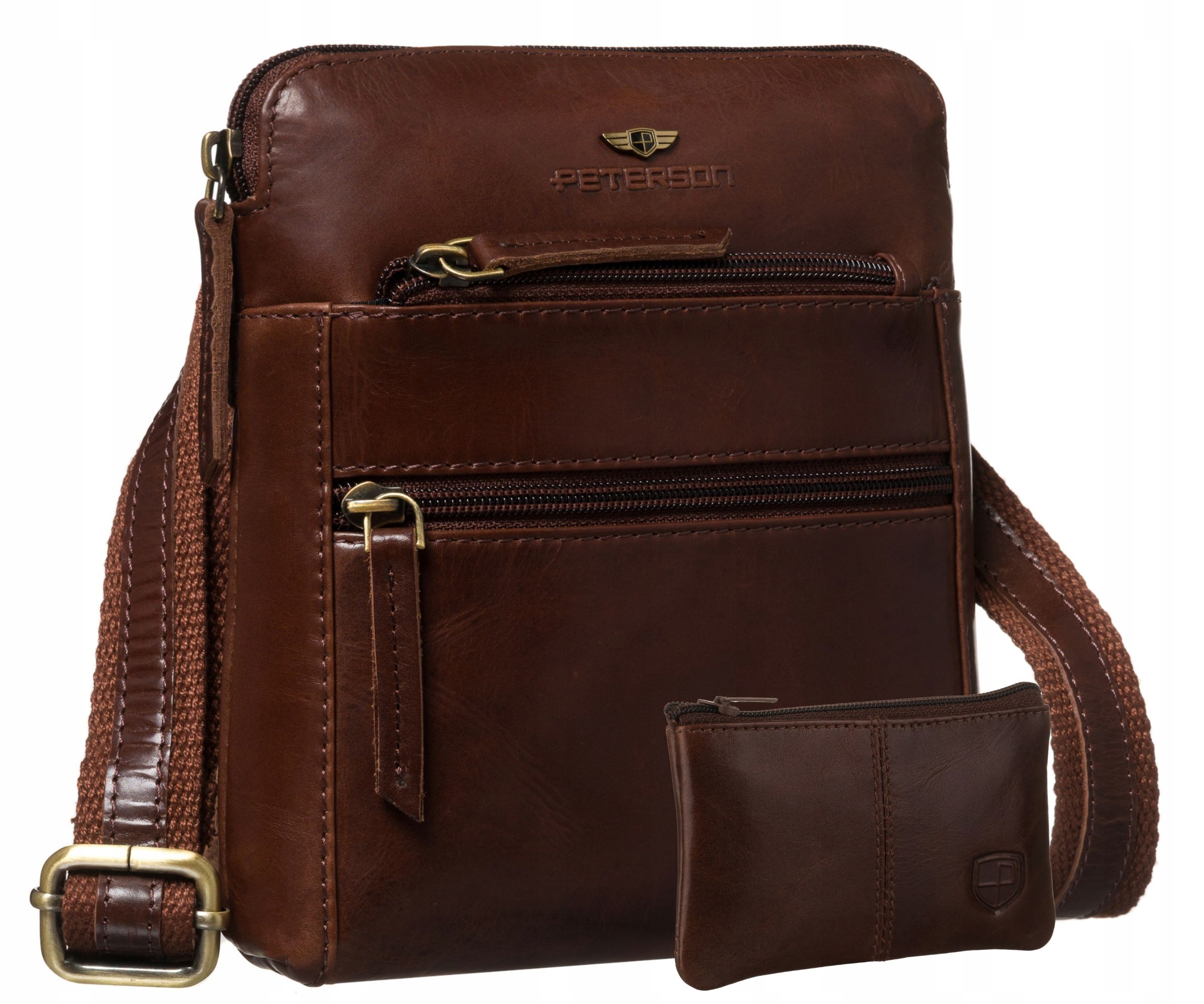 kabelka přes rameno Peterson z pravé kůže