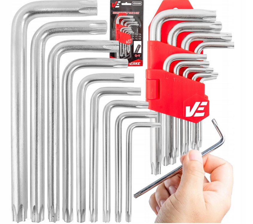 Klucze Imbusowe Zestaw Kluczy Imbusowych Imbusy T10-50 Torx Torxy Torksy 9e