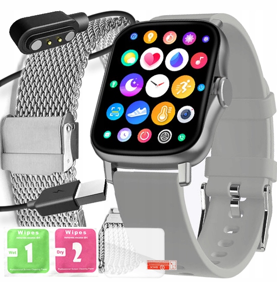 Chytré Hodinky Hodinky Polské Menu Hovory Oznámení Sport Stříbrné