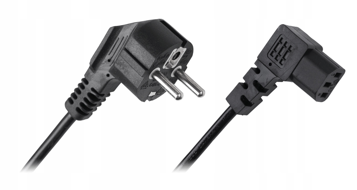 

Kabel zasilający sieciowy 3 metry kątowy 230V 10A